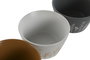 DKD Home Decor Set de 6 Cuencos de Gres Botánico con Relieve, Surtido de Colores