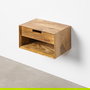 Mesita Flotante Miel Madera de Mango 40 X 25 X 23 cm