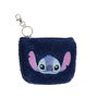 PEERS HARDY Llavero Monedero Stitch Disney Azul Esponjoso con Llavero Plateado