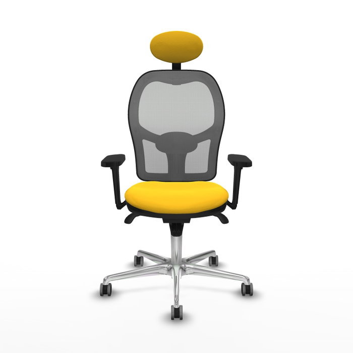 PIQUERAS Y CRESPO Silla de oficina Jorquera con mecanismo Sincro, Amarillo y Gris