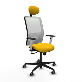 PIQUERAS Y CRESPO Silla de oficina Zulema Amarillo y Blanco