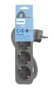 Philips Regleta de 3 Tomas Schuko con Interruptor, Cable 1,5 m, Gris
