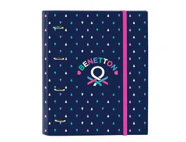 Safta Carpeta con recambio DIN A4 Benetton Drop con cuadrícula 5 mm