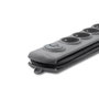 Qoltec Regleta con protección contra sobretensiones, 6 tomas, 5m, Gris