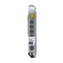 Qoltec Regleta con protección contra sobretensiones, 6 tomas, 5m, Gris