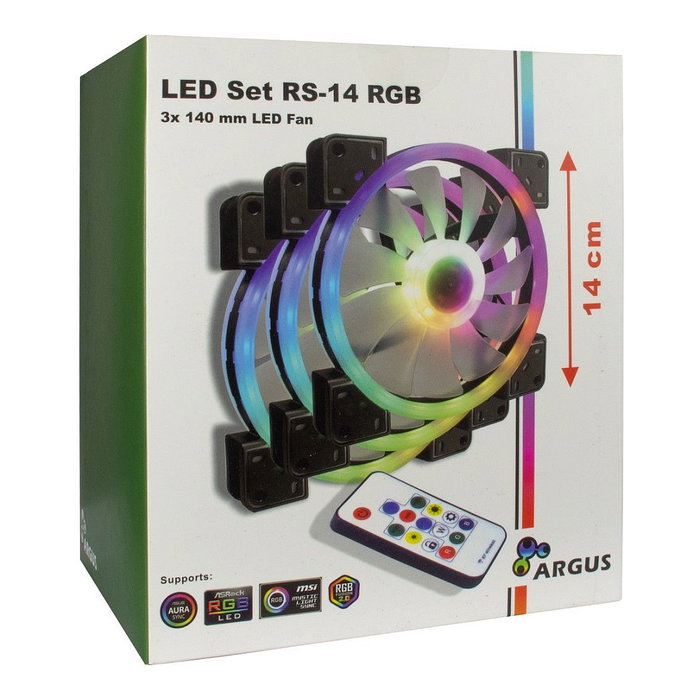 Inter-Tech ARGUS RGB-FAN SET RS-14 retail 140x140x25 mm