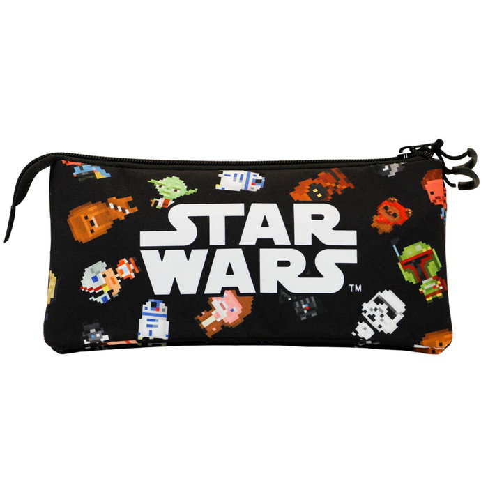 Estuche Portatodo Triple FAN Chibi Star Wars Multicolor