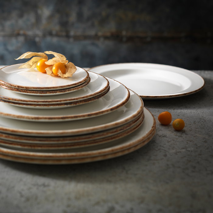 Steelite Plato Llano Coupe 23 cm Vajilla de Vitro Porcelana Plato Dapple-Brown (Set de 24) Steelite Plato Llano Coupe 23 cm Vajilla de Vitro Porcelana Plato Dapple-Brown (Set de 24)
