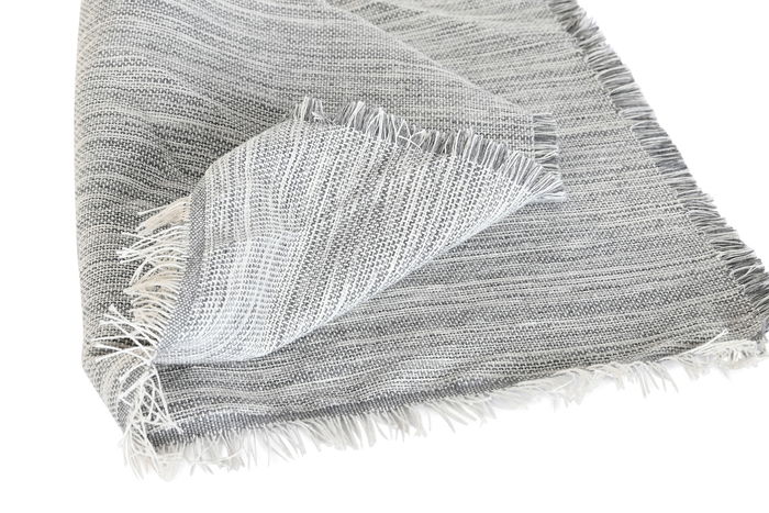 DKD Home Decor Individuales Blanco Gris Poliéster Reciclado Algodón Reciclado 46 x 0.1 x 33 cm (6 Unidades)