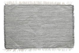 DKD Home Decor Individuales Blanco Gris Poliéster Reciclado Algodón Reciclado 46 x 0.1 x 33 cm (6 Unidades)