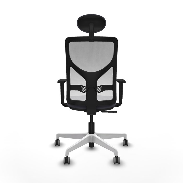 PIQUERAS Y CRESPO Silla de oficina Motilla Gris oscuro con malla Blanca