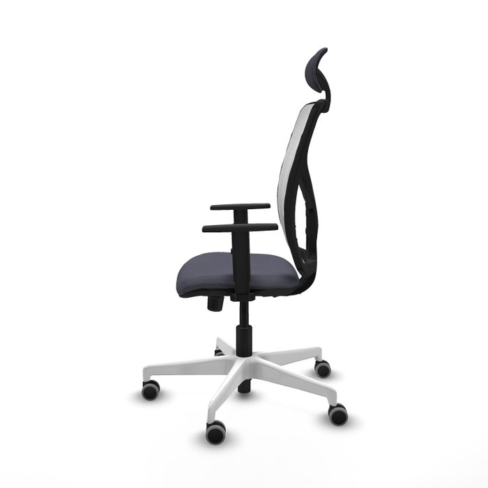 PIQUERAS Y CRESPO Silla de oficina Motilla Gris oscuro con malla Blanca