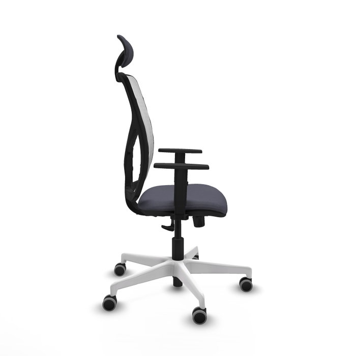 PIQUERAS Y CRESPO Silla de oficina Motilla Gris oscuro con malla Blanca