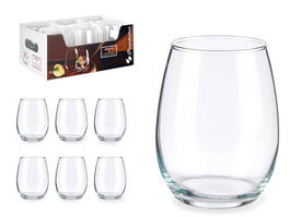 Pasabahce Set 6 Vasos Amber Vidrio Transparente 350 ml Diam 8 x 10 cm (Set de 4)