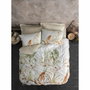 Aucune Juego de Cama de Algodón Satén Beige con Funda Nórdica y 2 Fundas de Almohada