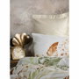 Aucune Juego de Cama de Algodón Satén Beige con Funda Nórdica y 2 Fundas de Almohada
