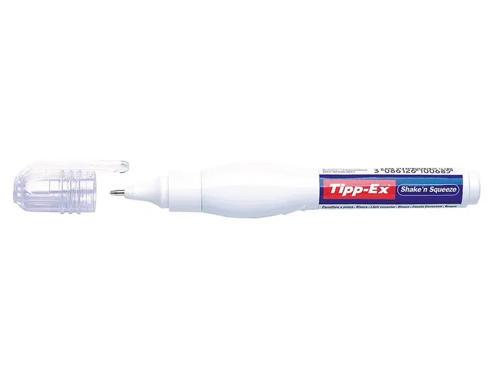 Tipp-ex corrector lapiz shake'n squeeze con punta metalica 8 ml
