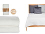 Giftdecor Colcha Cama Rombos Blanco 180x260 cm (Set de 4)