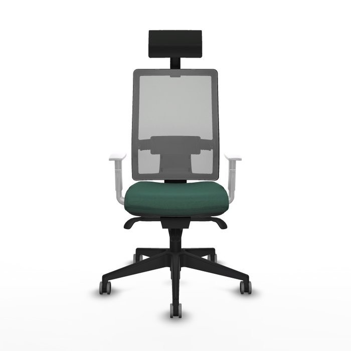 PIQUERAS Y CRESPO Silla de oficina Horna con mecanismo Sincro, Verde botella y Gris PIQUERAS Y CRESPO Silla de oficina Horna con mecanismo Sincro, Verde botella y Gris