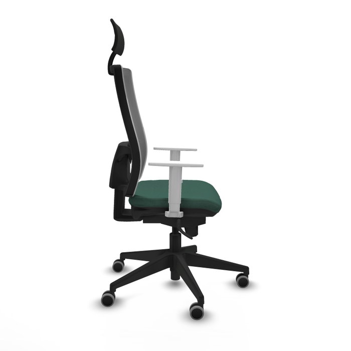 PIQUERAS Y CRESPO Silla de oficina Horna con mecanismo Sincro, Verde botella y Gris PIQUERAS Y CRESPO Silla de oficina Horna con mecanismo Sincro, Verde botella y Gris