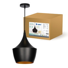 GSC Evolution Lámpara de techo colgante Serie Gombe E27 Ø240mm Negro
