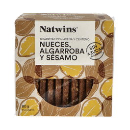 NATWINS Barritas de Nueces y Algarroba Sin Azúcar Añadido 80gr