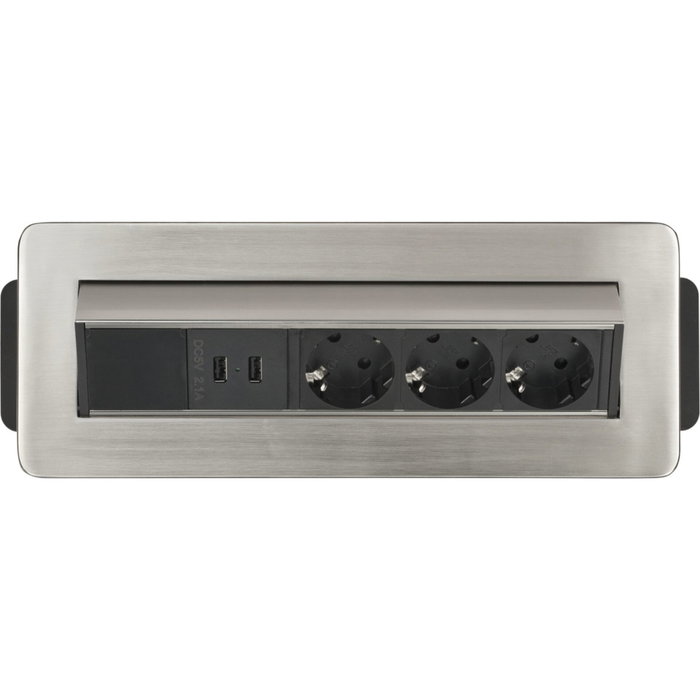Brennenstuhl Indesk Power 3 tomas + 2x USB