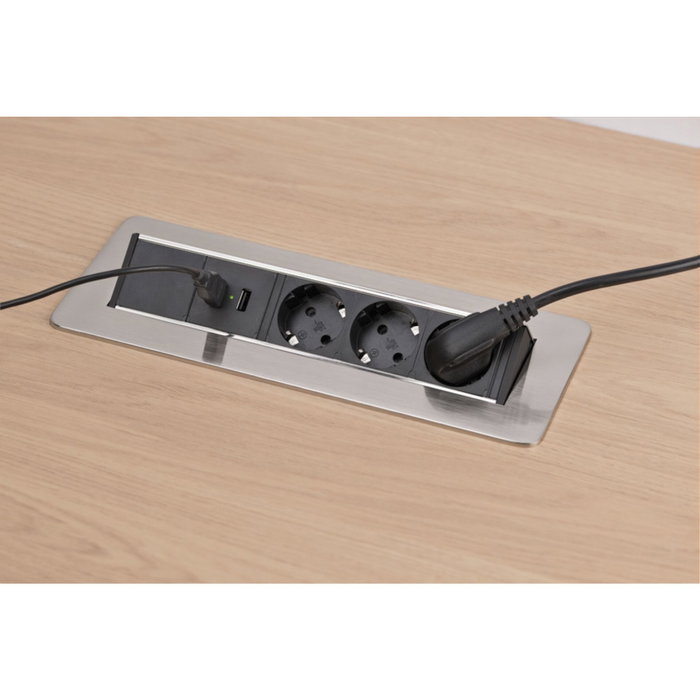 Brennenstuhl Indesk Power 3 tomas + 2x USB