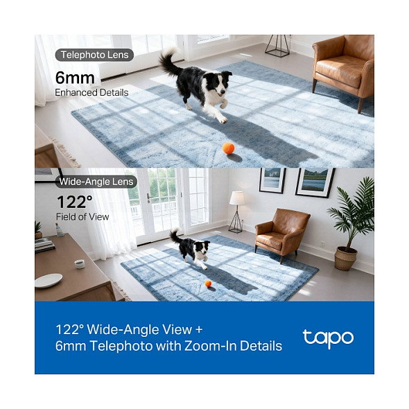TP-Link Tapo C245D Cámara de Seguridad Dual Lens 2K WiFi