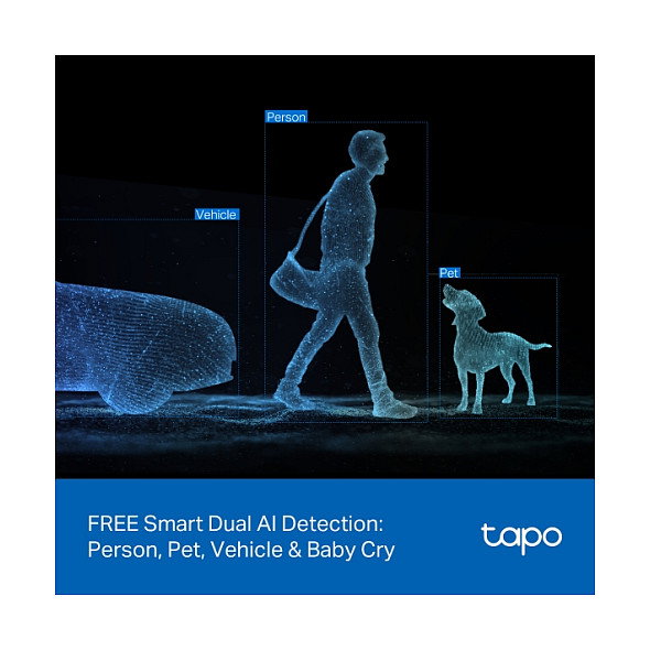 TP-Link Tapo C245D Cámara de Seguridad Dual Lens 2K WiFi