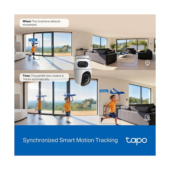 TP-Link Tapo C245D Cámara de Seguridad Dual Lens 2K WiFi