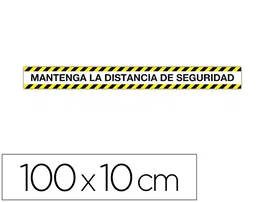Apli Cinta de Señalización Adhesiva Mantenga la Distancia 100 x 10 cm