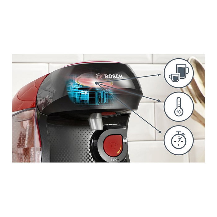 Bosch Tassimo Happy TAS103E Máquina de café a cápsulas Rojo y Negro