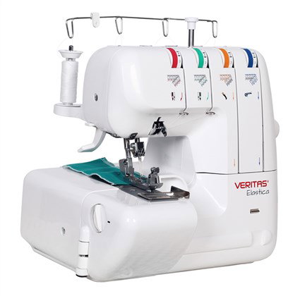 Veritas Máquina de Coser Overlock Remalladora Elastica 3/4 Hilos hasta 1000 Puntadas por Minuto para Tejano Cuero Tela de Abrigo