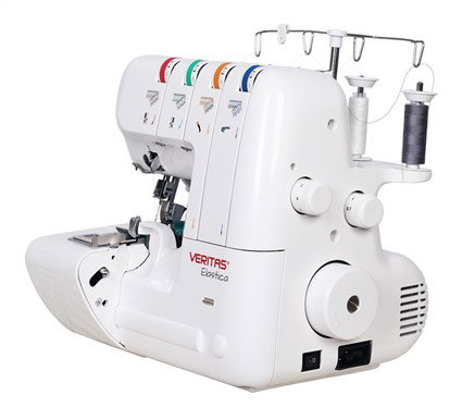 Veritas Máquina de Coser Overlock Remalladora Elastica 3/4 Hilos hasta 1000 Puntadas por Minuto para Tejano Cuero Tela de Abrigo