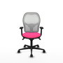 PIQUERAS Y CRESPO Silla de oficina Jorquera Rosa y Blanca