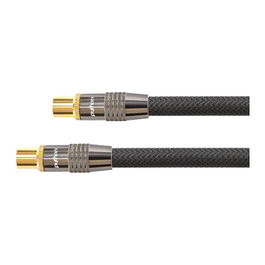 PYTHON® Series Cable de antena TV IEC/Coax, 1m, negro