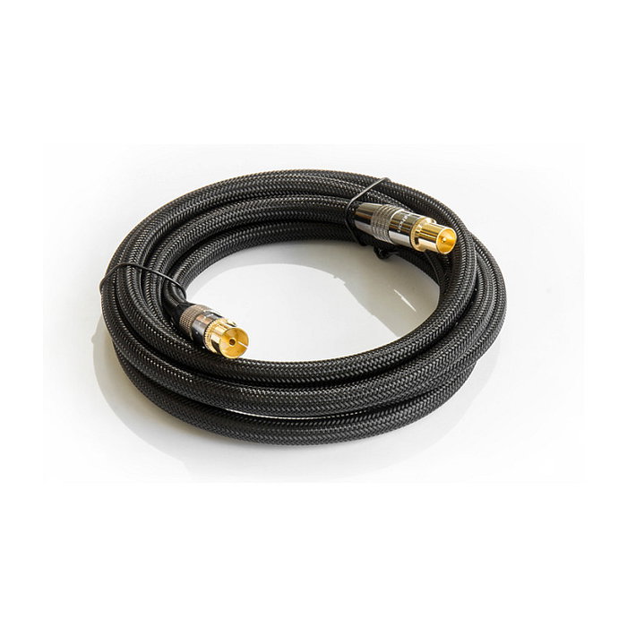 PYTHON® Series Cable de antena TV IEC/Coax, 1m, negro