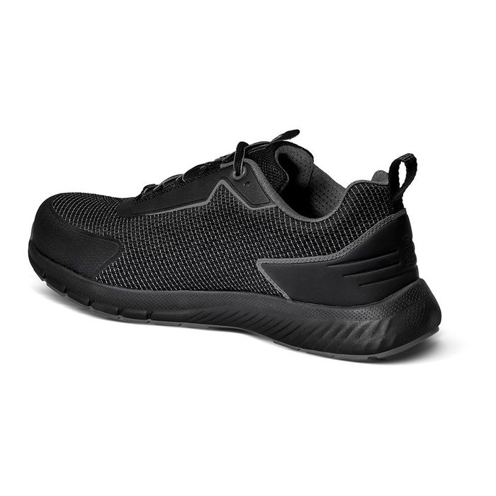 Sparco Zapato Deportivo de Seguridad Traction Fuji Negro Talla 46 - ESD S1P SRC FO HRO, Antideslizante, Antifisuras, Resistente a Hidrocarburos, Tejido Reflectante y Transpirable