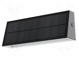 NightSearcher Lámpara solar LED negra 700lm IP44