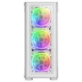 Mars Gaming MC-NEO Torre Gaming ATX/E-ATX con Ventanas de Cristal Templado Frontal y Lateral, 4 Ventiladores ARGB 120mm, Sistema CPU Freezer, Color Blanco