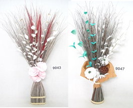DKD Home Decor Ramo de Fibra Coco 35x20x100, Surtido de 2 Unidades