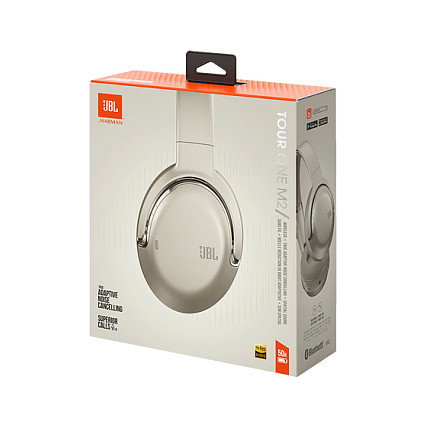 JBL TOUR ONE M2 Auriculares Inalámbricos Diadema con Cancelación Activa de Ruido (ANC), Bluetooth 5.3, Batería 50h, Color Champán