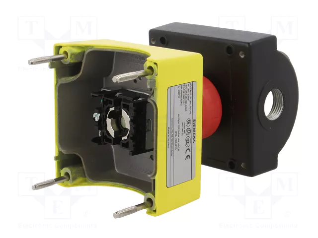 SIEMENS Casete de control SIRIUS ACT 3SU1.5 con botón de cabeza de seta rojo