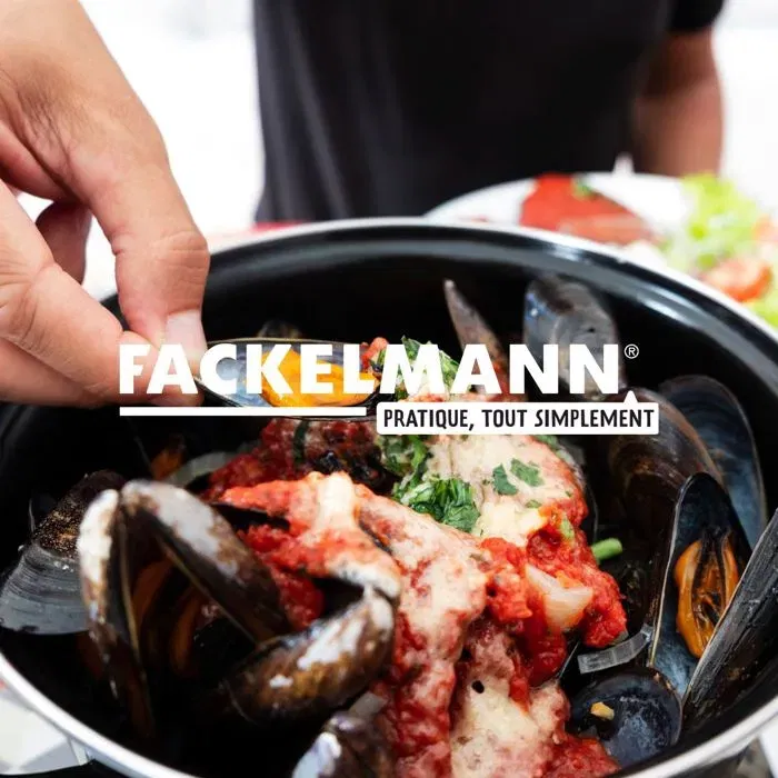 Fackelmann Juego de 2 ollas para mejillones Esmaltadas 20.5 x 26 x 17.5 cm