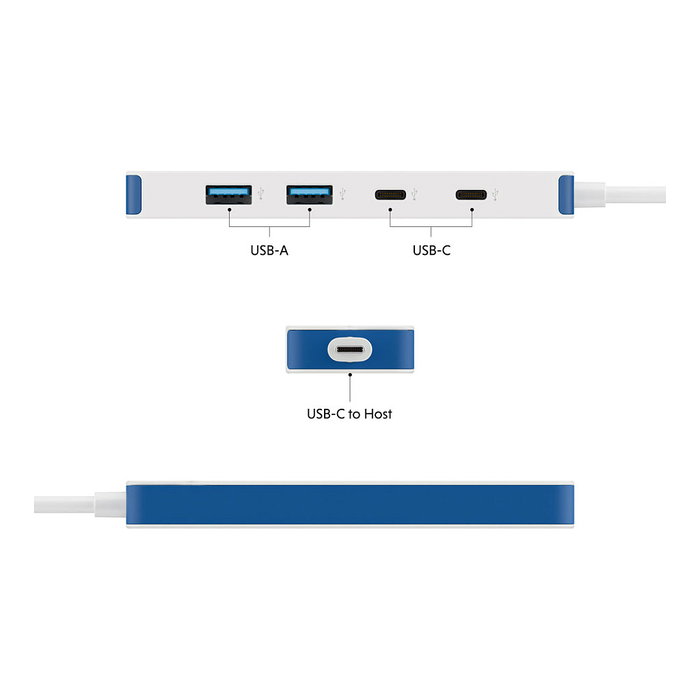 Targus Hub HD5200BUGL de 4 Puertos USB-C y USB-A Blanco