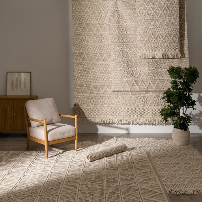 Ixia Alfombra Decoración Crema 80 x 150 cm