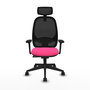 PIQUERAS Y CRESPO Silla de oficina Cilanco Rosa y Negro con mecanismo Sincro