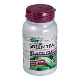 NATURES PLUS Te Verde Chino (Chinesse Green Tea) 30 Comp. Beneficios Cardiovasculares y Pérdida de Peso