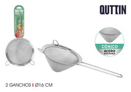 Quttin Colador Cónico de Acero Inoxidable 16 cm (36 Unidades)